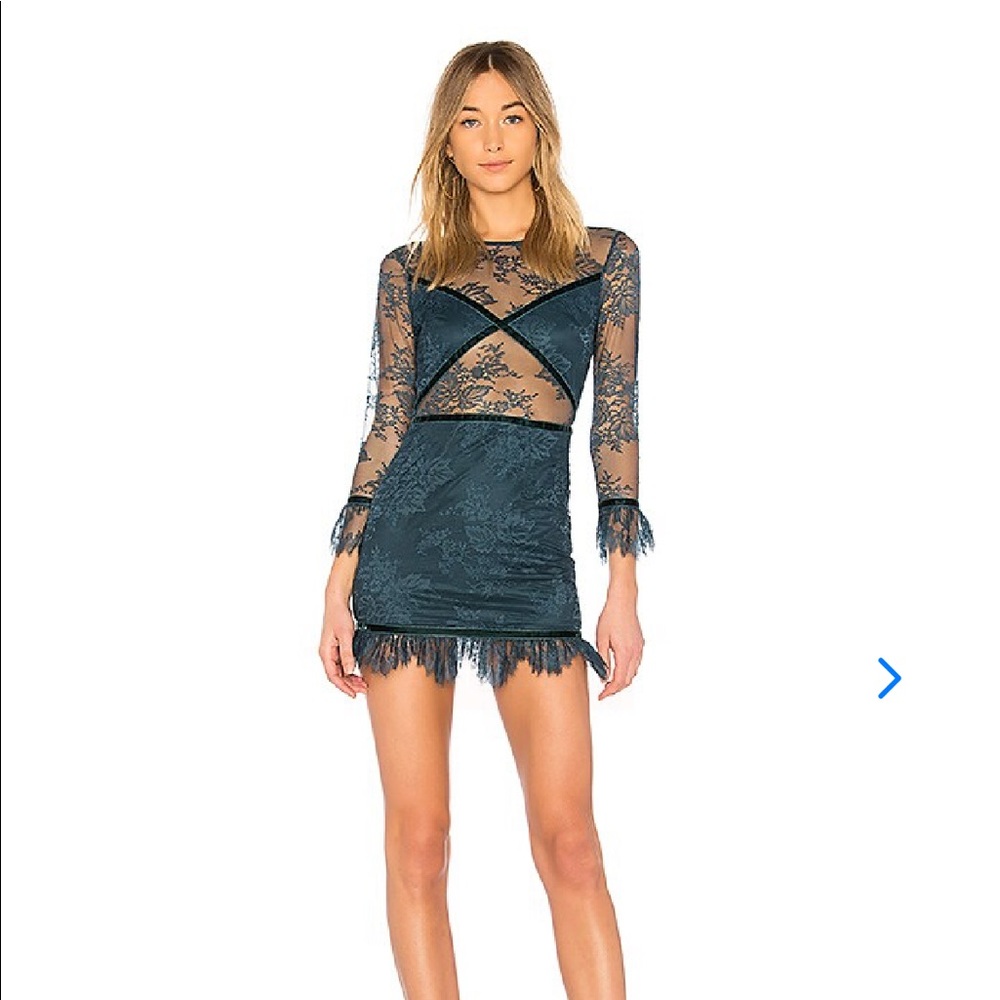 Lovers + Friends Topaz Lace Shimmer Mini
